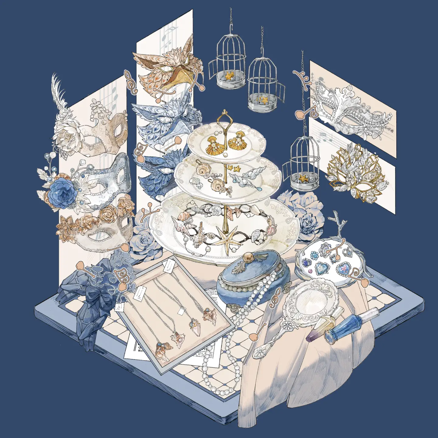 The Dreams of Jewelry | Scene Arrangement Stickers from ASMR Stickers bring elegance and creativity to life. This 3D scene sticker collection features intricate jewelry-themed designs, showcasing rings, necklaces, earrings, and bracelets in beautifully arranged displays. Each sticker presents a unique jewelry setting, including a pastel-colored workshop with tools, a vintage wooden jewelry box, a luxurious multi-tiered display with ornate cages, and a classic red-themed showcase filled with accessories. The detailed artwork enhances the charm and sophistication of each scene. Perfect for DIY sticker decoration, planner embellishments, and creative journaling, thisscene arrangement stickers is ideal for sticker collectors, ASMR enthusiasts, and jewelry lovers. Its high-quality, reusable design makes it a great addition to scrapbooks, fashion-themed crafts, and creative expression. Step into a world of timeless beauty with this exquisitely crafted sticker set! You can find more details here.