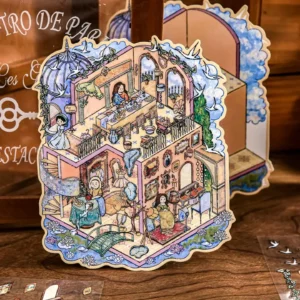 The 3D Art Scene Stickers – Monet’s Tea Party Themes from ASMR Stickers brings Claude Monet’s iconic brushwork to life in a whimsical, multi-level tea party setting. Each female figure in the scene is inspired by women from Monet’s oil paintings—graceful muses reminiscent of works like Woman with a Parasol and Women in the Garden. These impressionist characters gather in a charming house filled with floral patterns, soft lighting, and painterly textures that echo Monet’s signature style. Crafted with high-quality PET material, this 3D scene sticker offers depth, elegance, and storytelling charm. Perfect for DIY decoration, planner embellishments, and creative journaling, it’s a must-have for art lovers, ASMR enthusiasts, and collectors seeking a blend of fine art and fantasy.