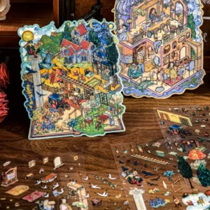 The 3D Art Scene Stickers – Van Gogh’s Dreamscape & Monet’s Tea Party from ASMR Stickers blend fine art with miniature storytelling in a stunning layered format. Inspired by the expressive brushstrokes of Van Gogh and the soft impressionism of Monet, this set features two distinct scenes: a vibrant countryside village with a windmill, café terrace, and horse-drawn carriage, and a whimsical tea party hosted by Monet’s iconic muses in a multi-level home filled with floral charm. Crafted with high-quality PET material, each sticker offers depth, texture, and painterly elegance, making them perfect for DIY decoration, planner embellishments, and creative journaling. Ideal for art lovers, ASMR fans, and collectors, this set transforms your projects into immersive visual narratives that celebrate the beauty of classic art.