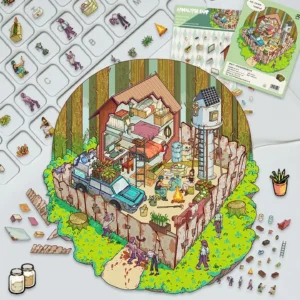 Survive the chaos and fight off the undead with ASMR Stickers’ Doomsday Survival 3D Scene Stickers – Apocalyptic Camp. Inside the fence, gear, a fire pit, and a solar tower keep things going. Outside, zombies roam the wreckage. Crafted with layered PET for bold 3D depth, this sticker set is perfect for planners, scrapbooks, journals, and DIY projects. Whether you're into survival stories or just love gritty sticker scenes, it delivers raw, action-packed vibes that stand out.