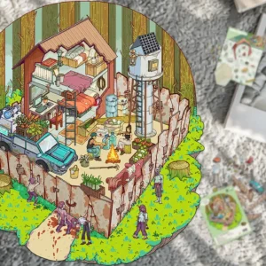 Survive the chaos and fight off the undead with ASMR Stickers’ Doomsday Survival 3D Scene Stickers – Apocalyptic Camp. Inside the fence, gear, a fire pit, and a solar tower keep things going. Outside, zombies roam the wreckage. Crafted with layered PET for bold 3D depth, this sticker set is perfect for planners, scrapbooks, journals, and DIY projects. Whether you're into survival stories or just love gritty sticker scenes, it delivers raw, action-packed vibes that stand out.
