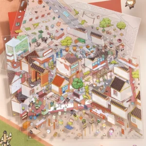 Set sail into creativity with ASMR Stickers’ Harbor Town Scene Stickers – Harbor & Alleyway. This 3D PET sticker set features a charming seaside market, colorful buildings, cozy cafés, and lively alleyways filled with whimsical details. Perfect for scrapbooks, planners, journals, and DIY crafts, it adds depth and storytelling flair to any project. Ideal for ocean lovers and fans of small-town aesthetics, these scene stickers capture the heart of harbor life with playful style.