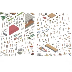 Add summer energy and urban charm to your crafts with ASMR Stickers’ Sunny Beach 3D Scene Stickers – Beach & City Street Theme. Featuring a vibrant seaside with sunbathers and surfers, plus bustling storefronts and rooftop parties, this sticker set brings layered PET depth and playful storytelling to journals, planners, scrapbooks, and DIY projects. Includes a beach-themed background sheet, puzzle card, and lively sticker sheets. Perfect for fans of travel, sunshine, and creative design.