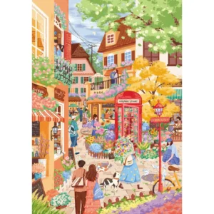 Wander through golden streets with ASMR Stickers’ Floral Whispers of the Town | Miniature Scene Sticker Set. This layered PET collection captures a vibrant autumn village—cobblestone paths, cozy cafés, flower stands, and cheerful townsfolk. Each sticker brims with seasonal charm and architectural detail, perfect for planners, journals, scrapbooks, and DIY crafts. Ideal for fans of scenic storytelling, warm colors, and whimsical design—bring a touch of fall magic to your creative world.