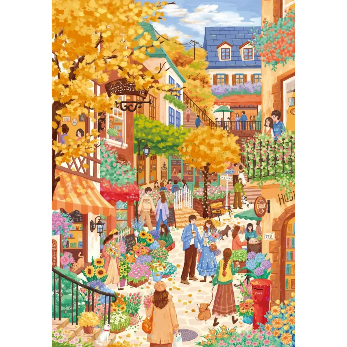 Wander through golden streets with ASMR Stickers’ Floral Whispers of the Town | Miniature Scene Sticker Set. This layered PET collection captures a vibrant autumn village—cobblestone paths, cozy cafés, flower stands, and cheerful townsfolk. Each sticker brims with seasonal charm and architectural detail, perfect for planners, journals, scrapbooks, and DIY crafts. Ideal for fans of scenic storytelling, warm colors, and whimsical design—bring a touch of fall magic to your creative world.